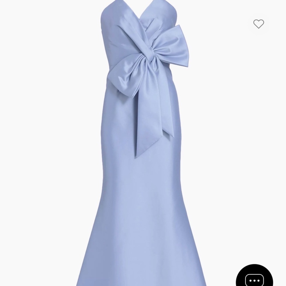 Badgley Mishka Strapless Light Blue Bow-Front Evening Dress size 8